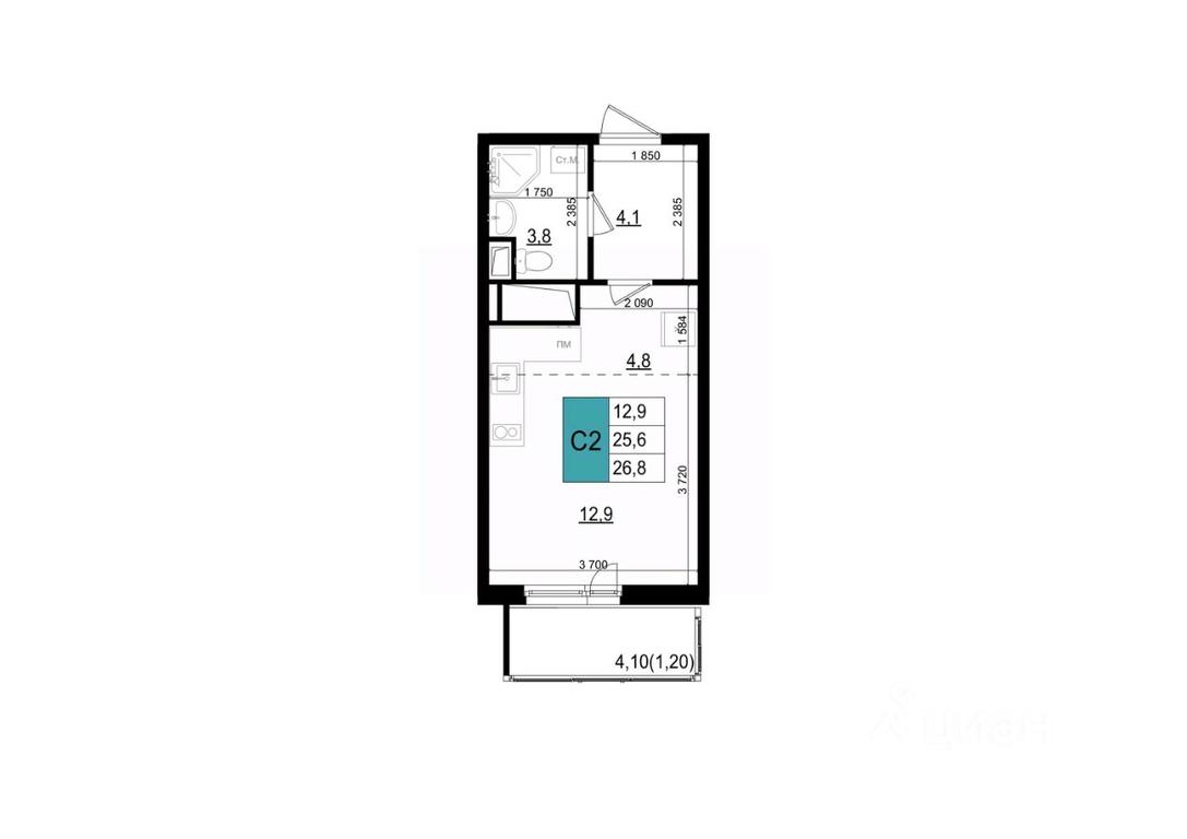 Apartment Sale, 26.8 sq. m. at Mikrorayon 6 6A, 6A mikrorayon, Odintsovo, Moscow Region, Russia #1 Apartment Sale, 26.8 sq. m. at Mikrorayon 6 6A, 6A mikrorayon, Odintsovo, Moscow Region, Russia #1