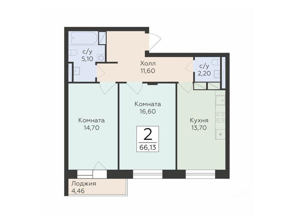 1-BD Apartment Sale, 66.13 sq. m. at Rodniki, Trudovaya ulitsa, Rodniki Township, Ramenskiy Urban District, Moscow Region, Russia #1 1-BD Apartment Sale, 66.13 sq. m. at Rodniki, Trudovaya ulitsa, Rodniki Township, Ramenskiy Urban District, Moscow Region, Russia #1