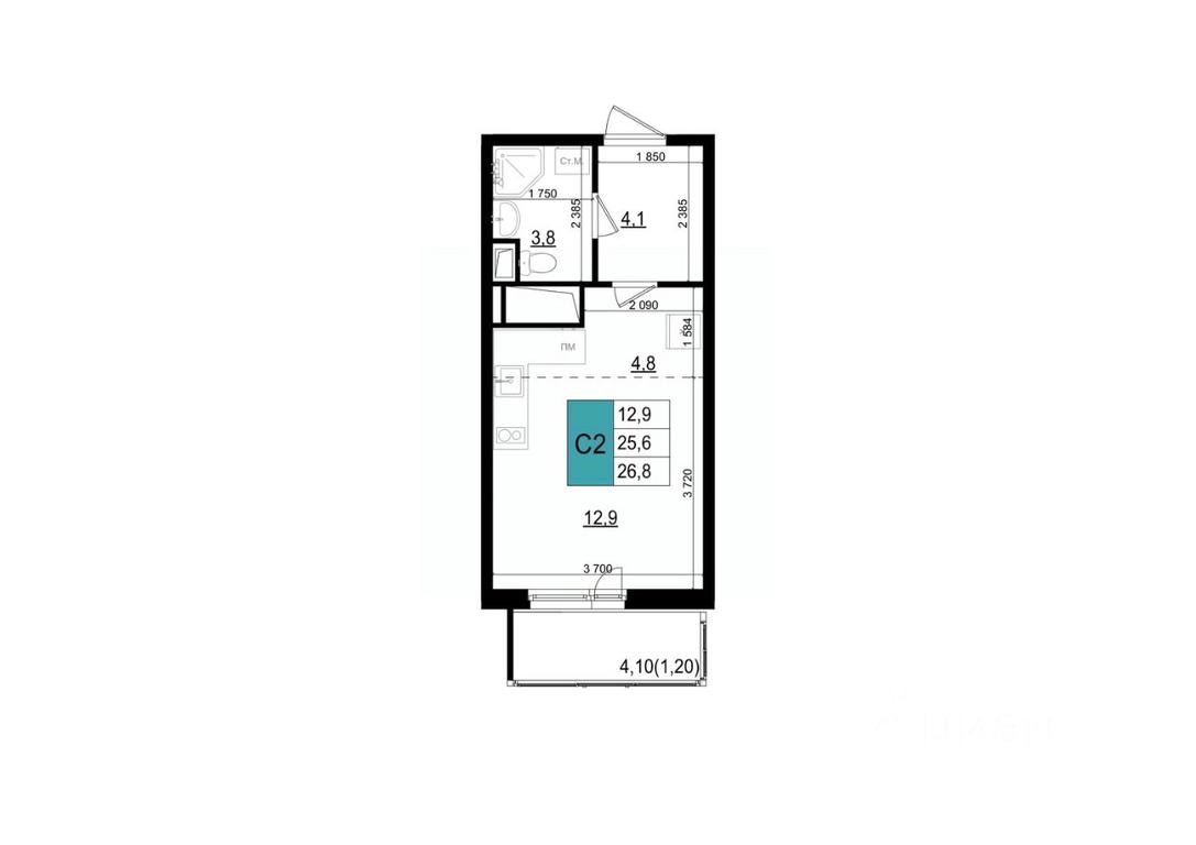 Apartment Sale, 26.8 sq. m. at Mikrorayon 6 6A, 6A mikrorayon, Odintsovo, Moscow Region, Russia #1 Apartment Sale, 26.8 sq. m. at Mikrorayon 6 6A, 6A mikrorayon, Odintsovo, Moscow Region, Russia #1