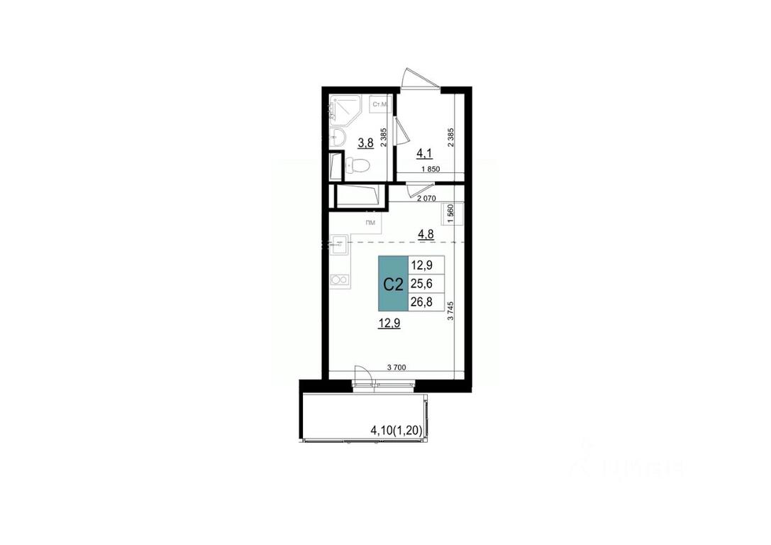 Apartment Sale, 26.8 sq. m. at Mikrorayon 6 6A, 6A mikrorayon, Odintsovo, Moscow Region, Russia #1 Apartment Sale, 26.8 sq. m. at Mikrorayon 6 6A, 6A mikrorayon, Odintsovo, Moscow Region, Russia #1