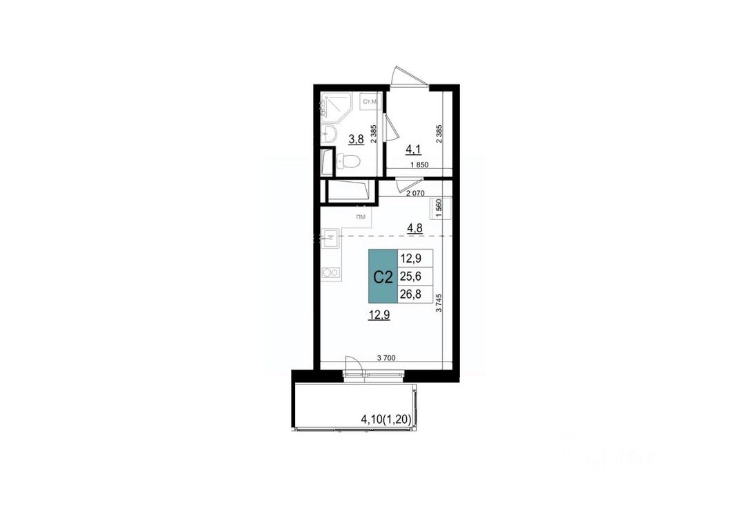 Apartment Sale, 26.8 sq. m. at Mikrorayon 6 6A, 6A mikrorayon, Odintsovo, Moscow Region, Russia #1 Apartment Sale, 26.8 sq. m. at Mikrorayon 6 6A, 6A mikrorayon, Odintsovo, Moscow Region, Russia #1