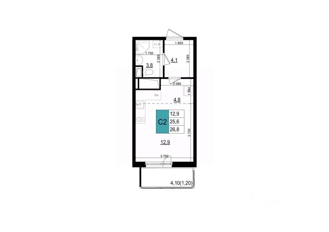 Apartment Sale, 26.8 sq. m. at Mikrorayon 6 6A, 6A mikrorayon, Odintsovo, Moscow Region, Russia #1 Apartment Sale, 26.8 sq. m. at Mikrorayon 6 6A, 6A mikrorayon, Odintsovo, Moscow Region, Russia #1