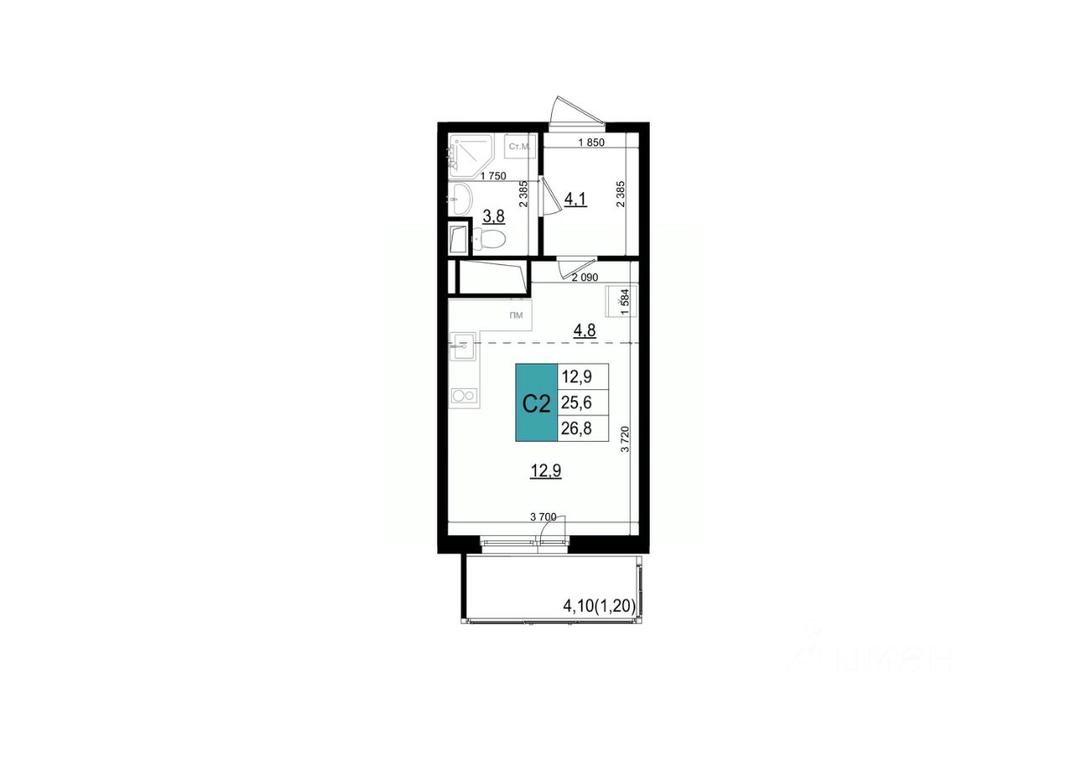Apartment Sale, 26.8 sq. m. at Mikrorayon 6 6A, 6A mikrorayon, Odintsovo, Moscow Region, Russia #1 Apartment Sale, 26.8 sq. m. at Mikrorayon 6 6A, 6A mikrorayon, Odintsovo, Moscow Region, Russia #1