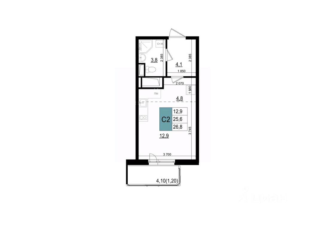 Apartment Sale, 26.8 sq. m. at Mikrorayon 6 6A, 6A mikrorayon, Odintsovo, Moscow Region, Russia #1 Apartment Sale, 26.8 sq. m. at Mikrorayon 6 6A, 6A mikrorayon, Odintsovo, Moscow Region, Russia #1