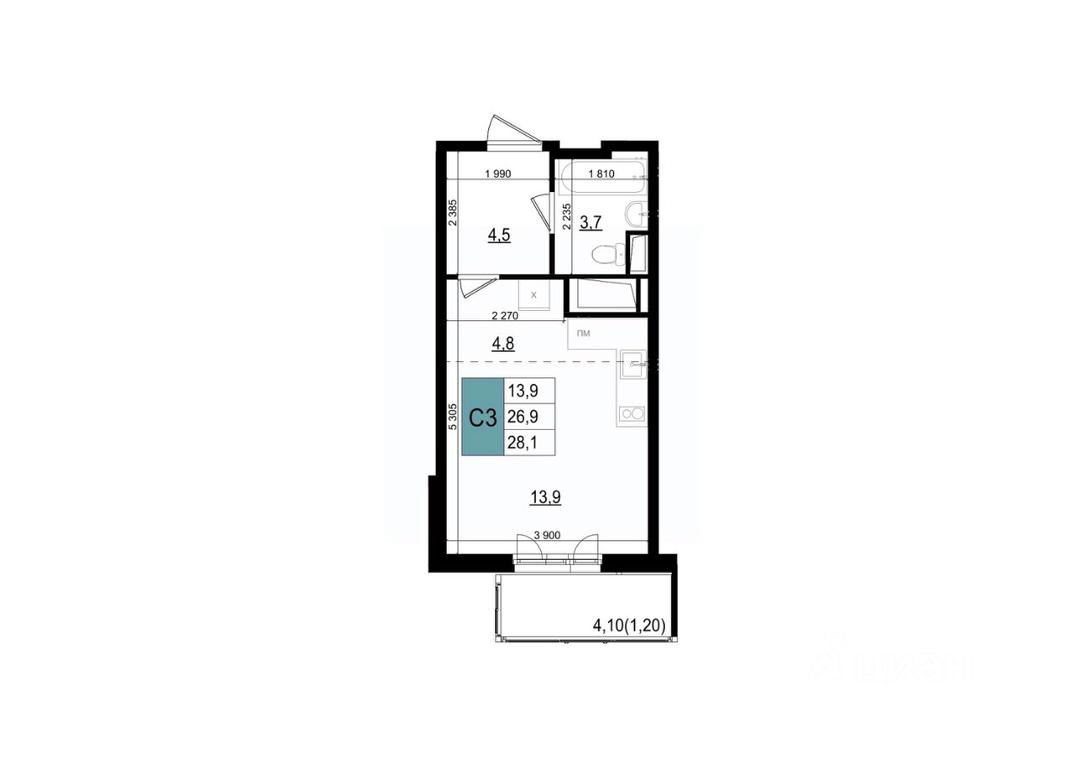 Apartment Sale, 28.1 sq. m. at Mikrorayon 6 6A, 6A mikrorayon, Odintsovo, Moscow Region, Russia #1 Apartment Sale, 28.1 sq. m. at Mikrorayon 6 6A, 6A mikrorayon, Odintsovo, Moscow Region, Russia #1