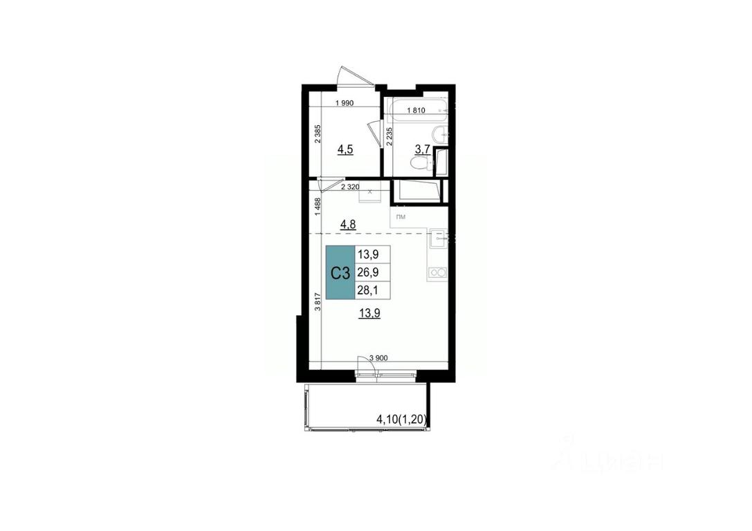 Apartment Sale, 28.1 sq. m. at Mikrorayon 6 6A, 6A mikrorayon, Odintsovo, Moscow Region, Russia #1 Apartment Sale, 28.1 sq. m. at Mikrorayon 6 6A, 6A mikrorayon, Odintsovo, Moscow Region, Russia #1