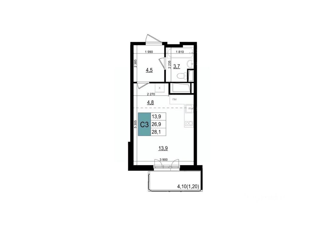 Apartment Sale, 28.1 sq. m. at Mikrorayon 6 6A, 6A mikrorayon, Odintsovo, Moscow Region, Russia #1 Apartment Sale, 28.1 sq. m. at Mikrorayon 6 6A, 6A mikrorayon, Odintsovo, Moscow Region, Russia #1