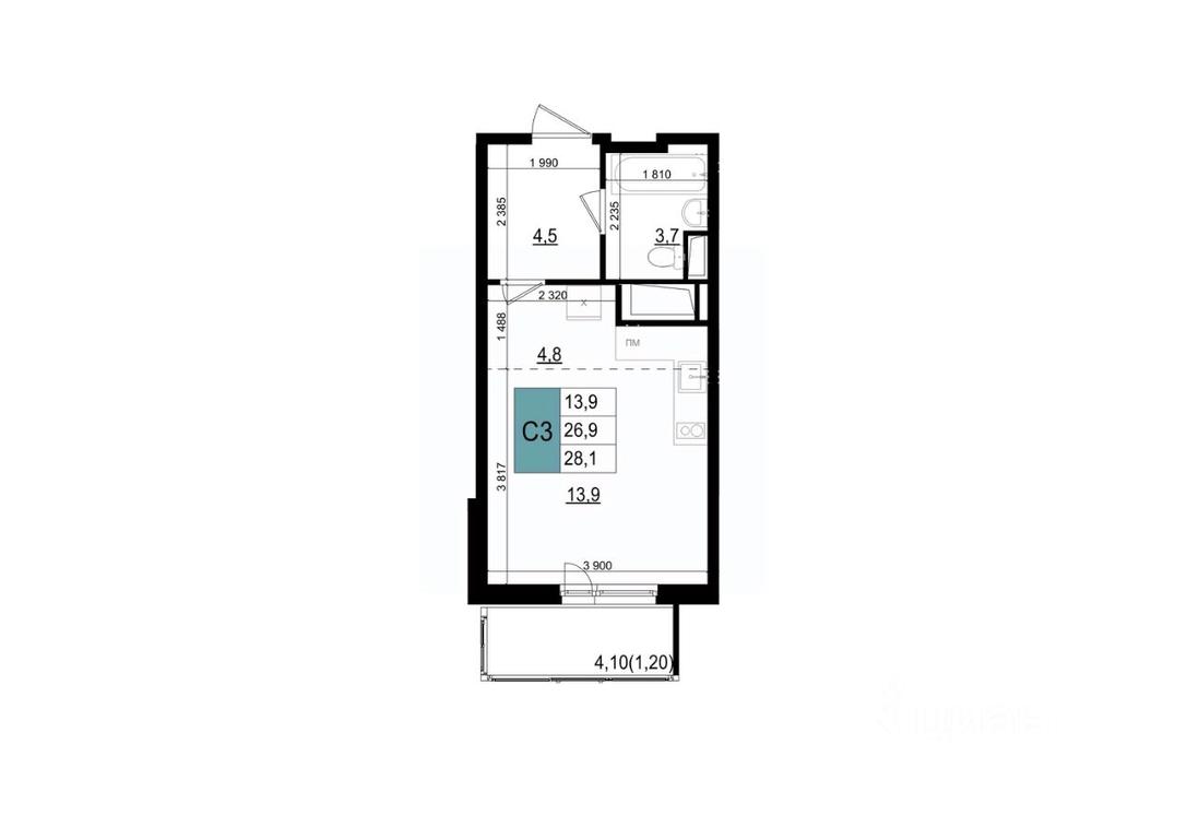 Apartment Sale, 28.1 sq. m. at Mikrorayon 6 6A, 6A mikrorayon, Odintsovo, Moscow Region, Russia #1 Apartment Sale, 28.1 sq. m. at Mikrorayon 6 6A, 6A mikrorayon, Odintsovo, Moscow Region, Russia #1