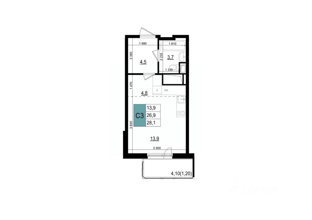 Apartment Sale, 28.1 sq. m. at Mikrorayon 6 6A, 6A mikrorayon, Odintsovo, Moscow Region, Russia #1 Apartment Sale, 28.1 sq. m. at Mikrorayon 6 6A, 6A mikrorayon, Odintsovo, Moscow Region, Russia #1