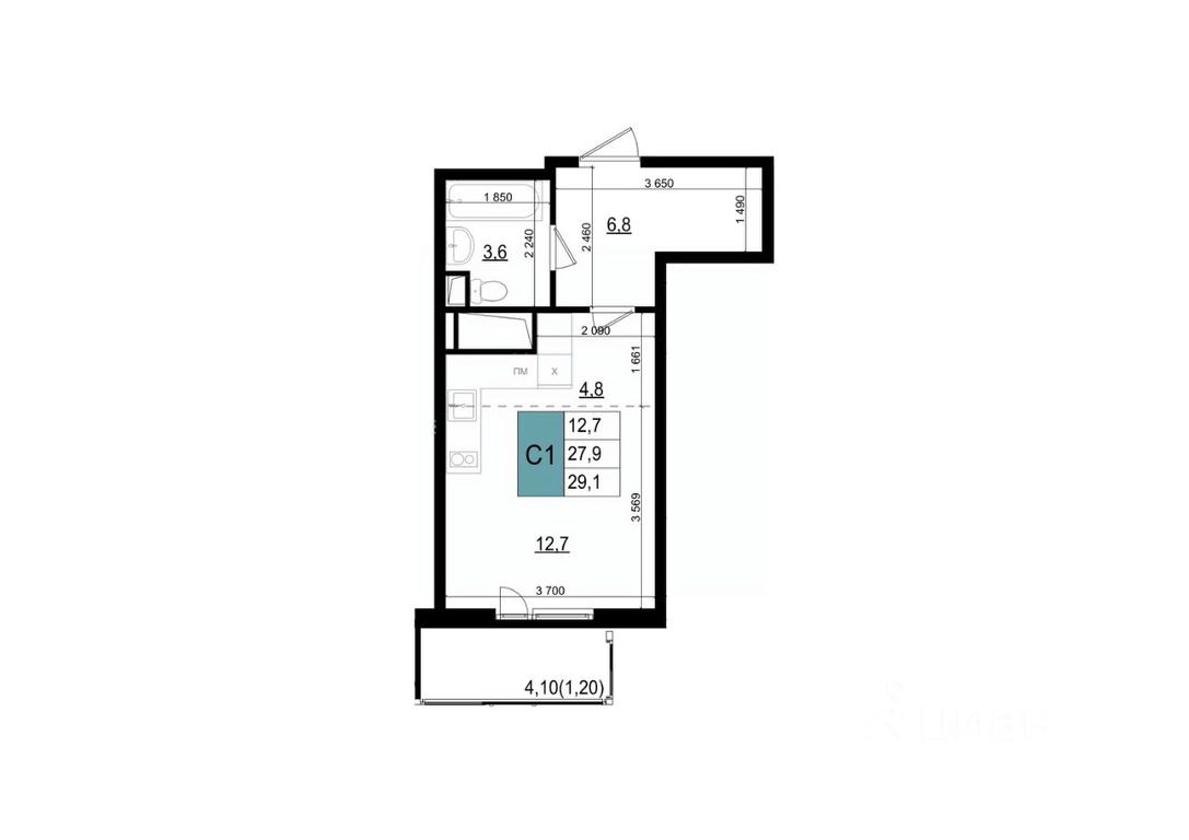 Apartment Sale, 29.1 sq. m. at Mikrorayon 6 6A, 6A mikrorayon, Odintsovo, Moscow Region, Russia #1 Apartment Sale, 29.1 sq. m. at Mikrorayon 6 6A, 6A mikrorayon, Odintsovo, Moscow Region, Russia #1