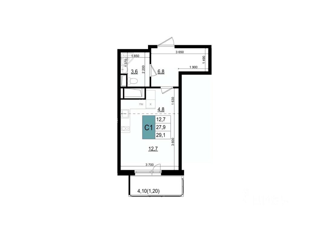 Apartment Sale, 29.1平方米 at Mikrorayon 6 6A, 6A mikrorayon, Odintsovo, Moscow Region, Russia #1 Apartment Sale, 29.1平方米 at Mikrorayon 6 6A, 6A mikrorayon, Odintsovo, Moscow Region, Russia #1