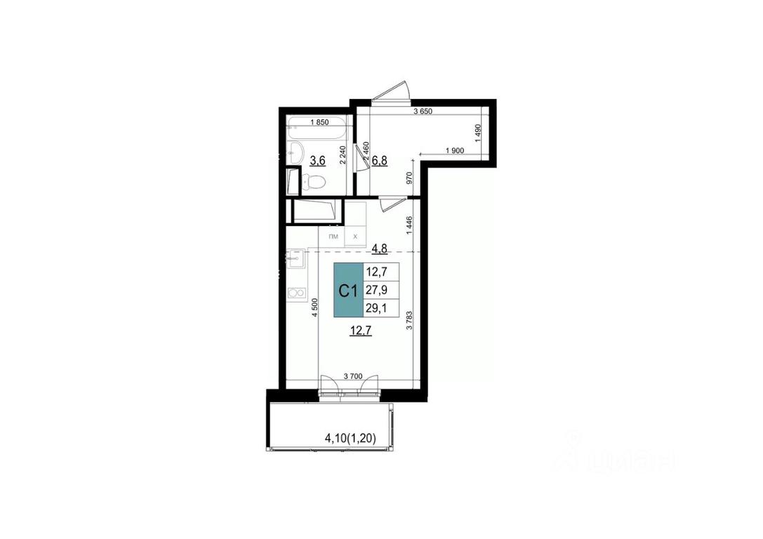 Apartment Sale, 29.1 sq. m. at Mikrorayon 6 6A, 6A mikrorayon, Odintsovo, Moscow Region, Russia #1 Apartment Sale, 29.1 sq. m. at Mikrorayon 6 6A, 6A mikrorayon, Odintsovo, Moscow Region, Russia #1