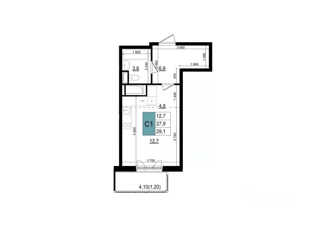 Apartment Sale, 29.1平方米 at Mikrorayon 6 6A, 6A mikrorayon, Odintsovo, Moscow Region, Russia #1 Apartment Sale, 29.1平方米 at Mikrorayon 6 6A, 6A mikrorayon, Odintsovo, Moscow Region, Russia #1