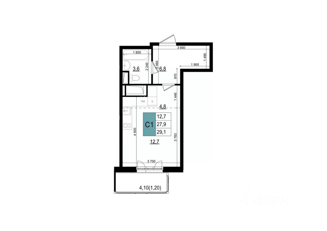 Apartment Sale, 29.1 sq. m. at Mikrorayon 6 6A, 6A mikrorayon, Odintsovo, Moscow Region, Russia #1 Apartment Sale, 29.1 sq. m. at Mikrorayon 6 6A, 6A mikrorayon, Odintsovo, Moscow Region, Russia #1