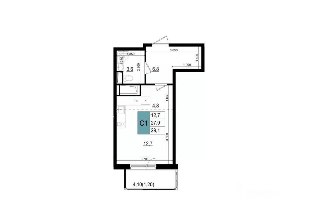 Apartment Sale, 29.1 sq. m. at Mikrorayon 6 6A, 6A mikrorayon, Odintsovo, Moscow Region, Russia #1 Apartment Sale, 29.1 sq. m. at Mikrorayon 6 6A, 6A mikrorayon, Odintsovo, Moscow Region, Russia #1