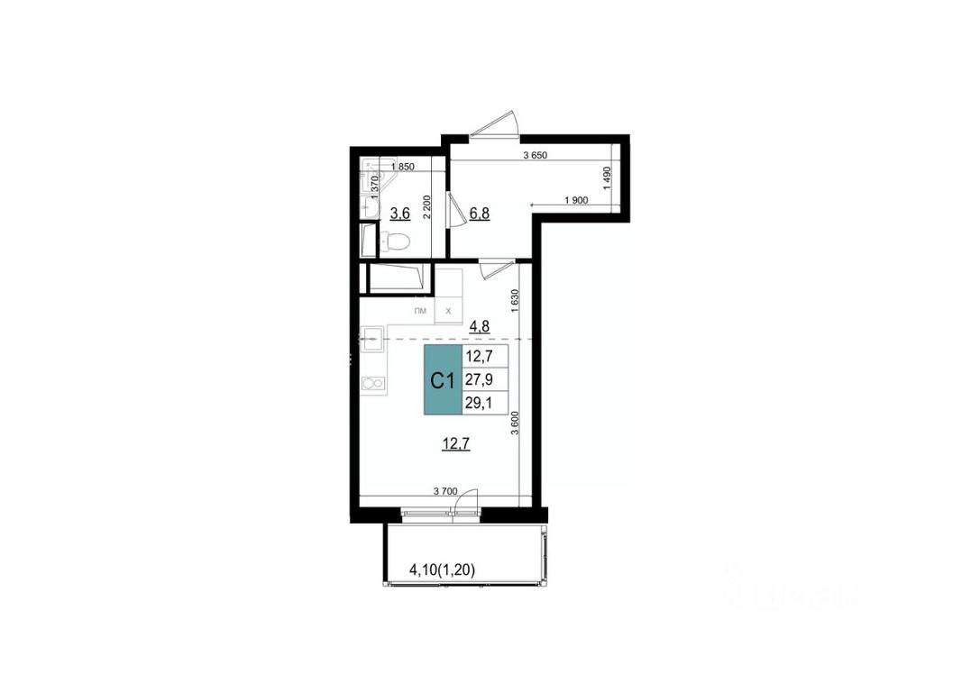 Apartment Sale, 29.1平方米 at Mikrorayon 6 6A, 6A mikrorayon, Odintsovo, Moscow Region, Russia #1 Apartment Sale, 29.1平方米 at Mikrorayon 6 6A, 6A mikrorayon, Odintsovo, Moscow Region, Russia #1