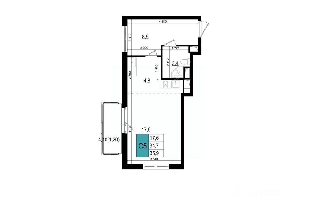 Apartment Sale, 35.9 sq. m. at Mikrorayon 6 6A, 6A mikrorayon, Odintsovo, Moscow Region, Russia #1 Apartment Sale, 35.9 sq. m. at Mikrorayon 6 6A, 6A mikrorayon, Odintsovo, Moscow Region, Russia #1