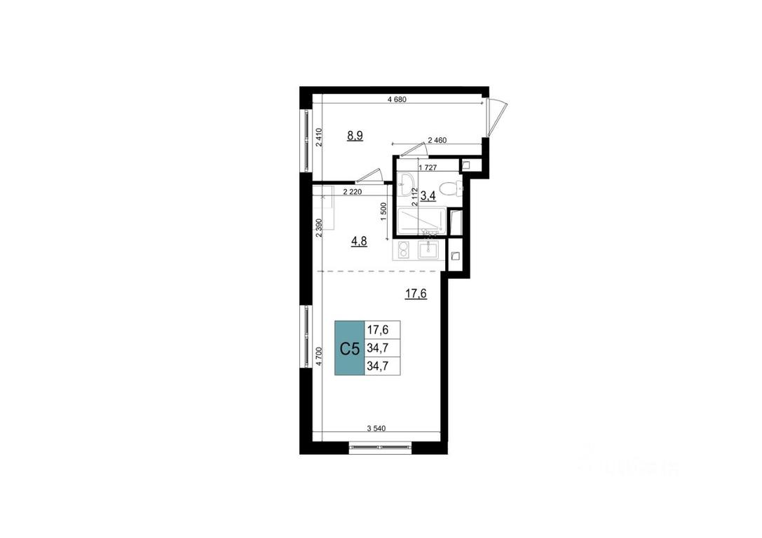 Apartment Sale, 34.7 sq. m. at Mikrorayon 6 6A, 6A mikrorayon, Odintsovo, Moscow Region, Russia #1 Apartment Sale, 34.7 sq. m. at Mikrorayon 6 6A, 6A mikrorayon, Odintsovo, Moscow Region, Russia #1