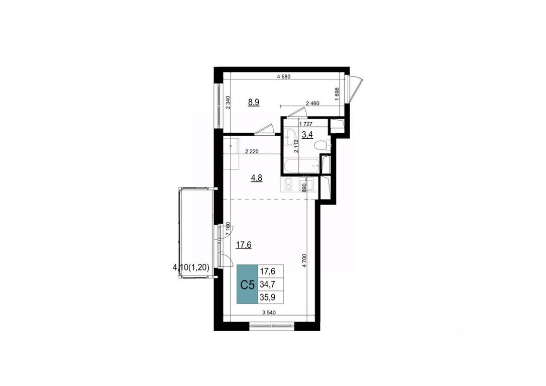 Apartment Sale, 35.9 sq. m. at Mikrorayon 6 6A, 6A mikrorayon, Odintsovo, Moscow Region, Russia #1 Apartment Sale, 35.9 sq. m. at Mikrorayon 6 6A, 6A mikrorayon, Odintsovo, Moscow Region, Russia #1