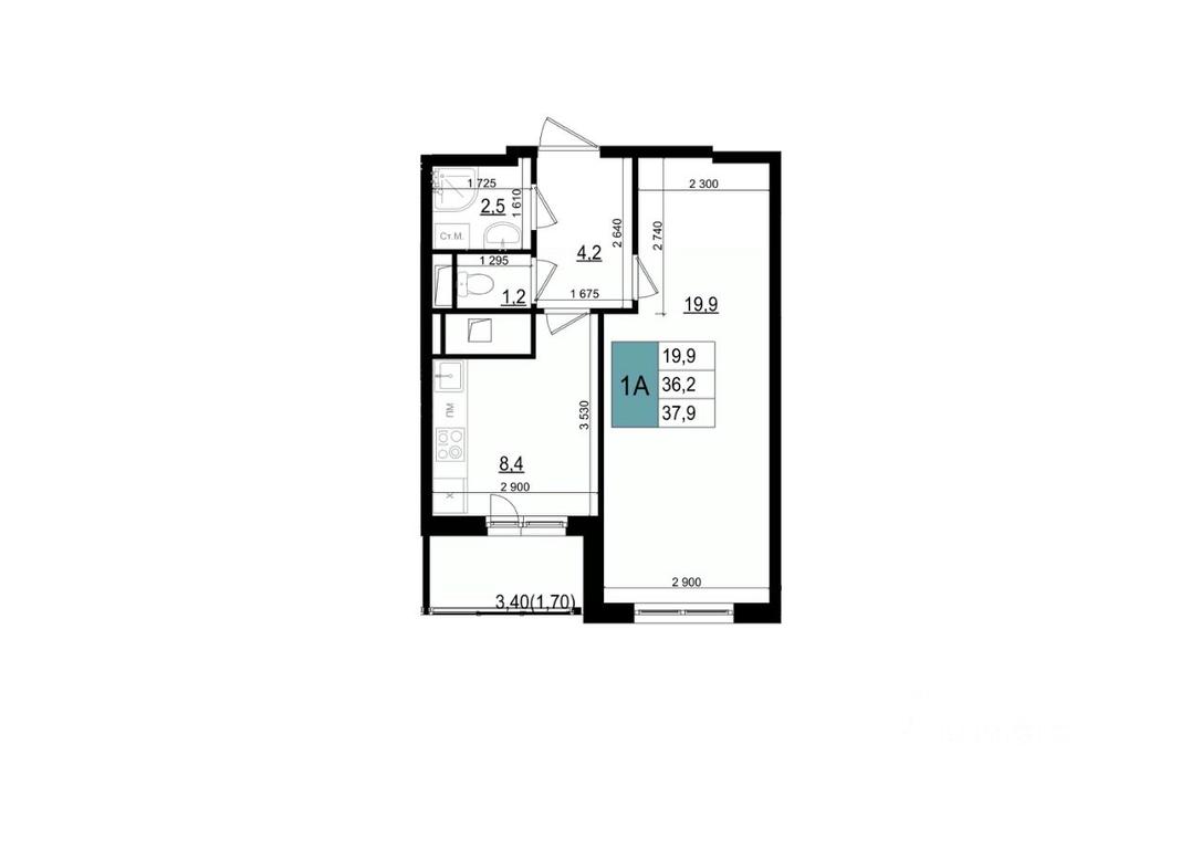 Apartment Sale, 37.9 sq. m. at Mikrorayon 6 6A, 6A mikrorayon, Odintsovo, Moscow Region, Russia #1 Apartment Sale, 37.9 sq. m. at Mikrorayon 6 6A, 6A mikrorayon, Odintsovo, Moscow Region, Russia #1