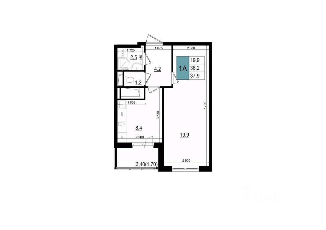 Apartment Sale, 37.9 sq. m. at Mikrorayon 6 6A, 6A mikrorayon, Odintsovo, Moscow Region, Russia #1 Apartment Sale, 37.9 sq. m. at Mikrorayon 6 6A, 6A mikrorayon, Odintsovo, Moscow Region, Russia #1