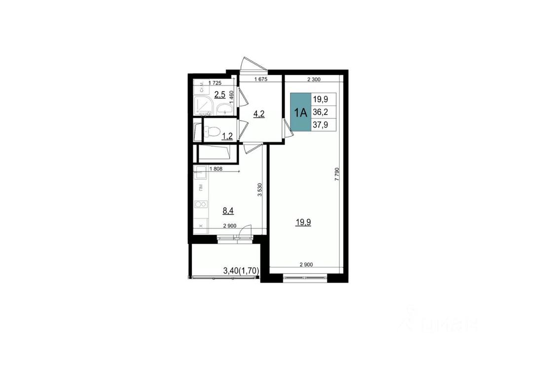 Apartment Sale, 37.9 sq. m. at Mikrorayon 6 6A, 6A mikrorayon, Odintsovo, Moscow Region, Russia #1 Apartment Sale, 37.9 sq. m. at Mikrorayon 6 6A, 6A mikrorayon, Odintsovo, Moscow Region, Russia #1