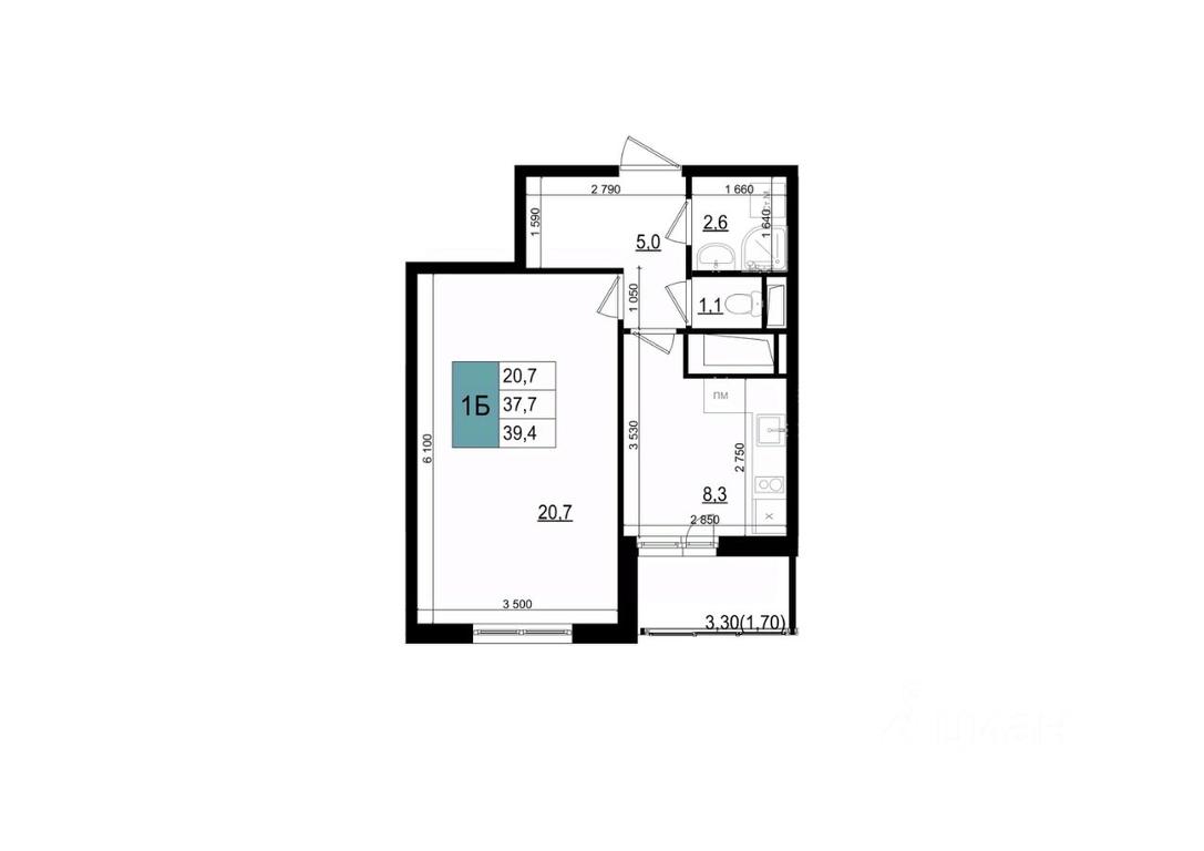 Apartment Sale, 39.4 sq. m. at Mikrorayon 6 6A, 6A mikrorayon, Odintsovo, Moscow Region, Russia #1 Apartment Sale, 39.4 sq. m. at Mikrorayon 6 6A, 6A mikrorayon, Odintsovo, Moscow Region, Russia #1