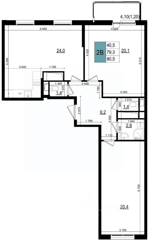 1-BD Apartment Sale, 80.5平方米 at Mikrorayon 6 6A, 6A mikrorayon, Odintsovo, Moscow Region, Russia #2 1-BD Apartment Sale, 80.5平方米 at Mikrorayon 6 6A, 6A mikrorayon, Odintsovo, Moscow Region, Russia #2