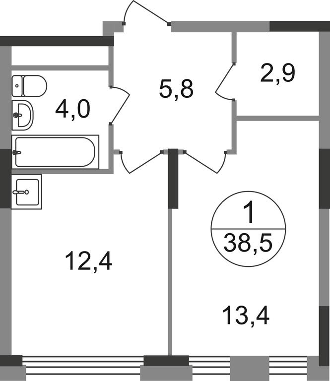 Apartment Sale, 38.5 sq. m. at Peredelkino Blizhnee, Korneya Chukovskogo Street, 1, Vnukovskoye Settlement, Moscow, Russia #1 Apartment Sale, 38.5 sq. m. at Peredelkino Blizhnee, Korneya Chukovskogo Street, 1, Vnukovskoye Settlement, Moscow, Russia #1