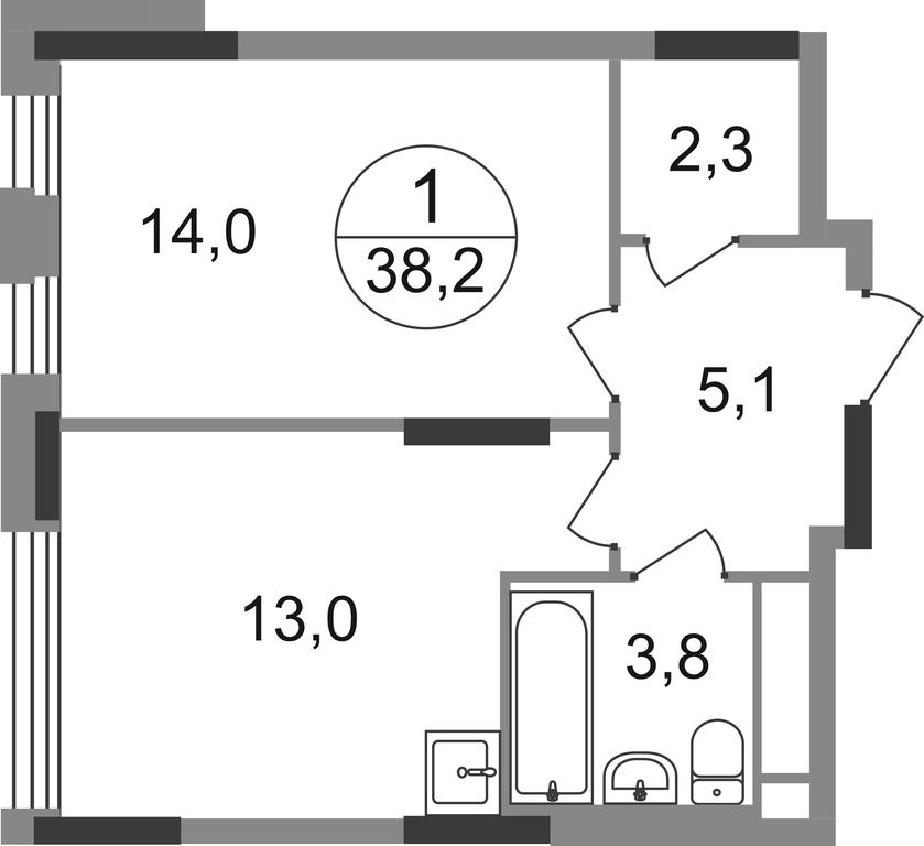 Apartment Sale, 38.2 sq. m. at Peredelkino Blizhnee, Korneya Chukovskogo Street, 1, Vnukovskoye Settlement, Moscow, Russia #1 Apartment Sale, 38.2 sq. m. at Peredelkino Blizhnee, Korneya Chukovskogo Street, 1, Vnukovskoye Settlement, Moscow, Russia #1