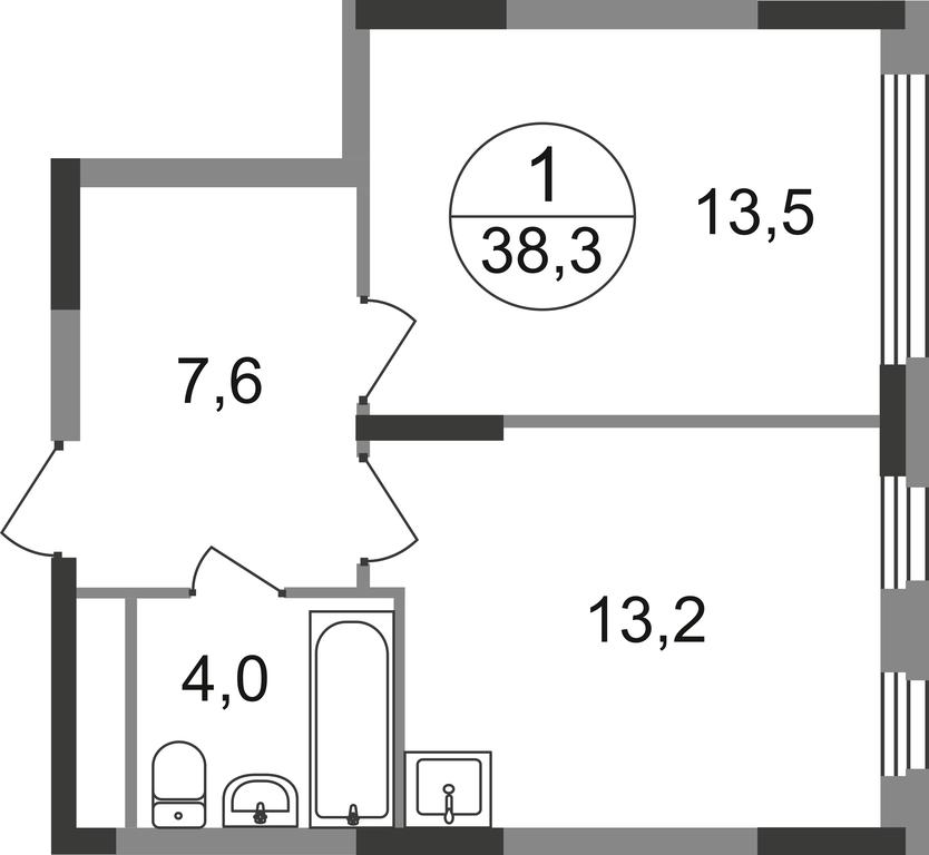 Apartment Sale, 38.3平方米 at Peredelkino Blizhnee, Korneya Chukovskogo Street, 1, Vnukovskoye Settlement, Moscow, Russia #1 Apartment Sale, 38.3平方米 at Peredelkino Blizhnee, Korneya Chukovskogo Street, 1, Vnukovskoye Settlement, Moscow, Russia #1