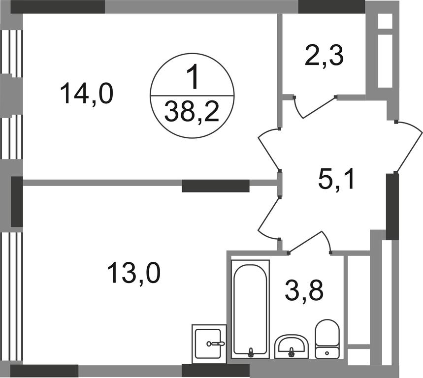 Apartment Sale, 38.2平方米 at Peredelkino Blizhnee, Korneya Chukovskogo Street, 1, Vnukovskoye Settlement, Moscow, Russia #1 Apartment Sale, 38.2平方米 at Peredelkino Blizhnee, Korneya Chukovskogo Street, 1, Vnukovskoye Settlement, Moscow, Russia #1