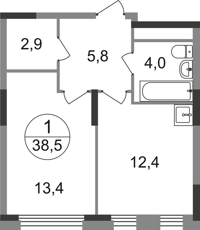 Apartment Sale, 38.5平方米 at Peredelkino Blizhnee, Korneya Chukovskogo Street, 1, Vnukovskoye Settlement, Moscow, Russia #1 Apartment Sale, 38.5平方米 at Peredelkino Blizhnee, Korneya Chukovskogo Street, 1, Vnukovskoye Settlement, Moscow, Russia #1