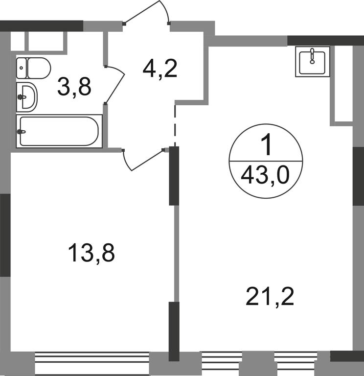 Apartment Sale, 43平方米 at Peredelkino Blizhnee, Korneya Chukovskogo Street, 1, Vnukovskoye Settlement, Moscow, Russia #1 Apartment Sale, 43平方米 at Peredelkino Blizhnee, Korneya Chukovskogo Street, 1, Vnukovskoye Settlement, Moscow, Russia #1