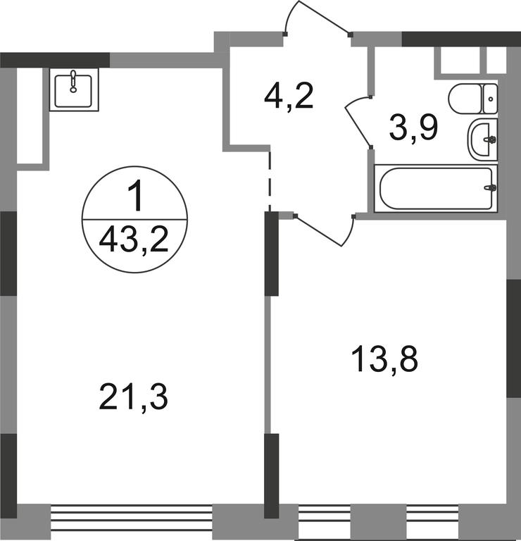 Apartment Sale, 43.2 sq. m. at Peredelkino Blizhnee, Korneya Chukovskogo Street, 1, Vnukovskoye Settlement, Moscow, Russia #1 Apartment Sale, 43.2 sq. m. at Peredelkino Blizhnee, Korneya Chukovskogo Street, 1, Vnukovskoye Settlement, Moscow, Russia #1