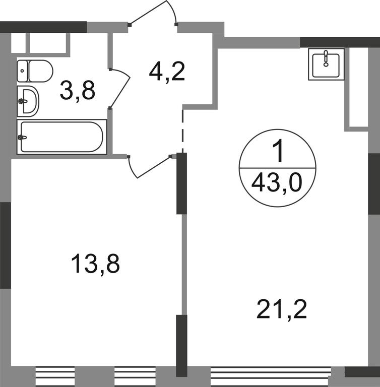 Apartment Sale, 43 sq. m. at Peredelkino Blizhnee, Korneya Chukovskogo Street, 1, Vnukovskoye Settlement, Moscow, Russia #1 Apartment Sale, 43 sq. m. at Peredelkino Blizhnee, Korneya Chukovskogo Street, 1, Vnukovskoye Settlement, Moscow, Russia #1