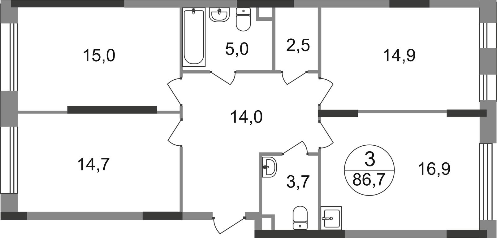 3-BD Apartment Sale, 86.7平方米 at Peredelkino Blizhnee, Korneya Chukovskogo Street, 1, Vnukovskoye Settlement, Moscow, Russia #1 3-BD Apartment Sale, 86.7平方米 at Peredelkino Blizhnee, Korneya Chukovskogo Street, 1, Vnukovskoye Settlement, Moscow, Russia #1