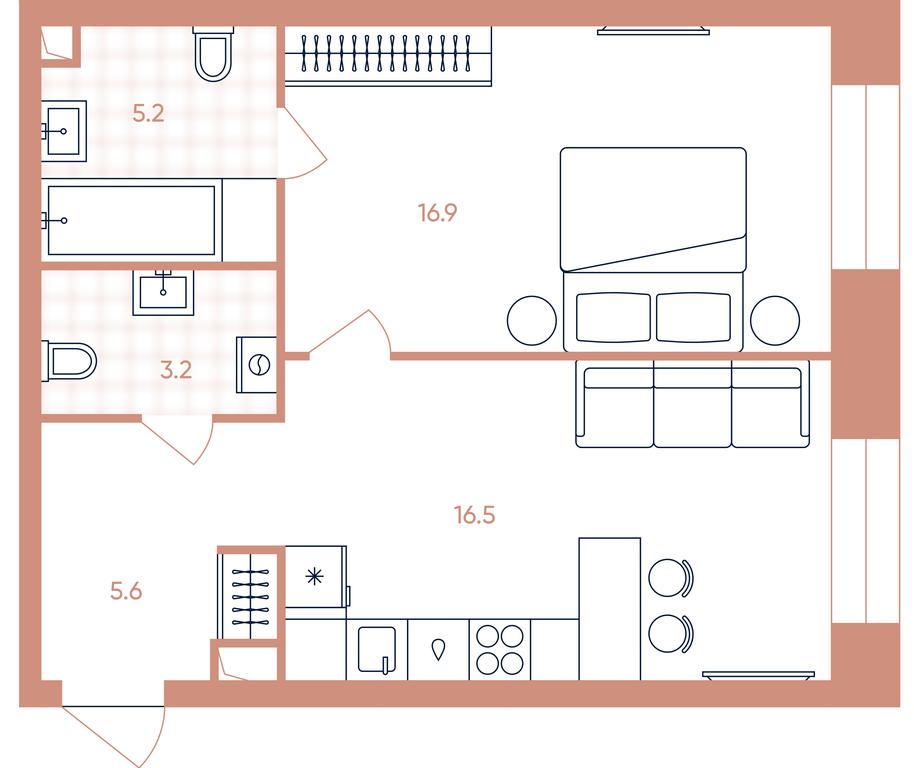 1-BD Apartment Sale, 47.4 sq. m. at Era, Derbenevskaya Street, Moscow, Russia #1 1-BD Apartment Sale, 47.4 sq. m. at Era, Derbenevskaya Street, Moscow, Russia #1