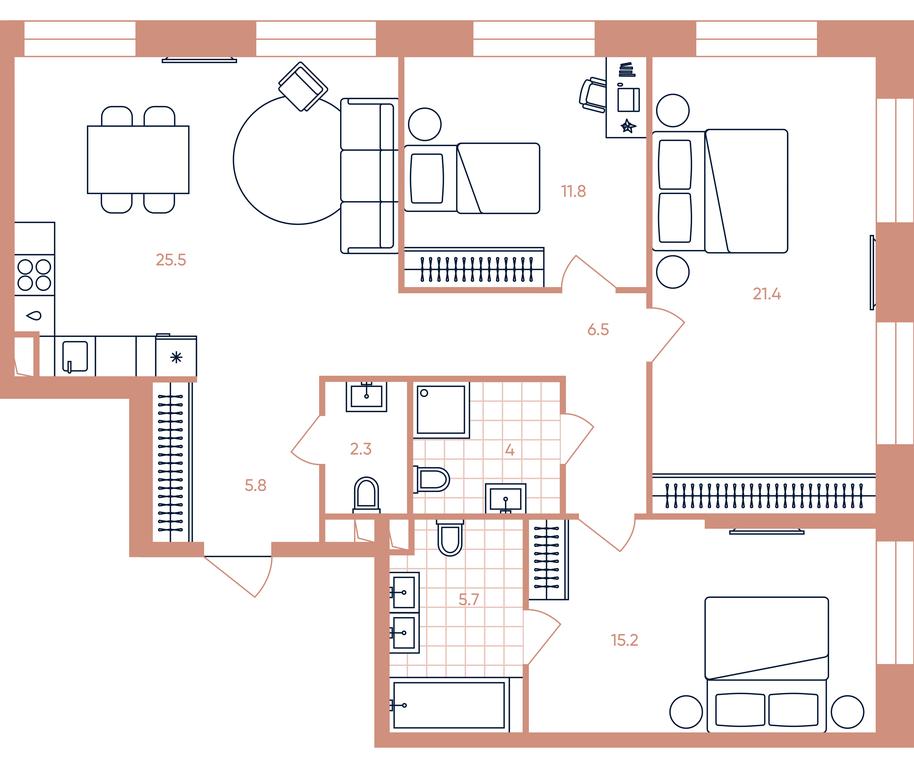 3-BD Apartment Sale, 98.2平方米 at Era, Derbenevskaya Street, Moscow, Russia #1 3-BD Apartment Sale, 98.2平方米 at Era, Derbenevskaya Street, Moscow, Russia #1