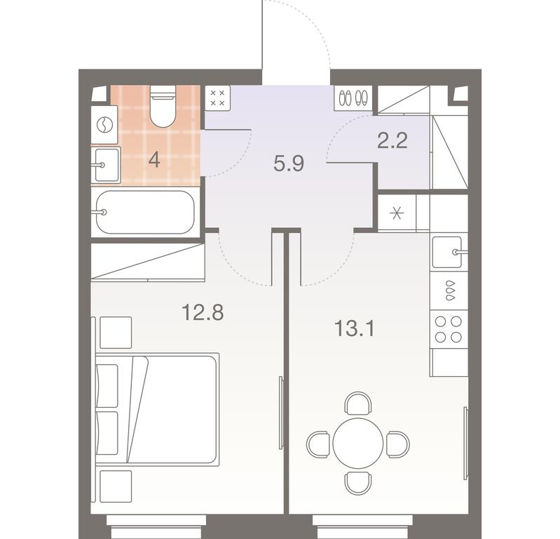 1-BD Apartment Sale, 38 sq. m. at Twelve, Elektrolitny Drive, 12Б, Moscow, Russia #1 1-BD Apartment Sale, 38 sq. m. at Twelve, Elektrolitny Drive, 12Б, Moscow, Russia #1
