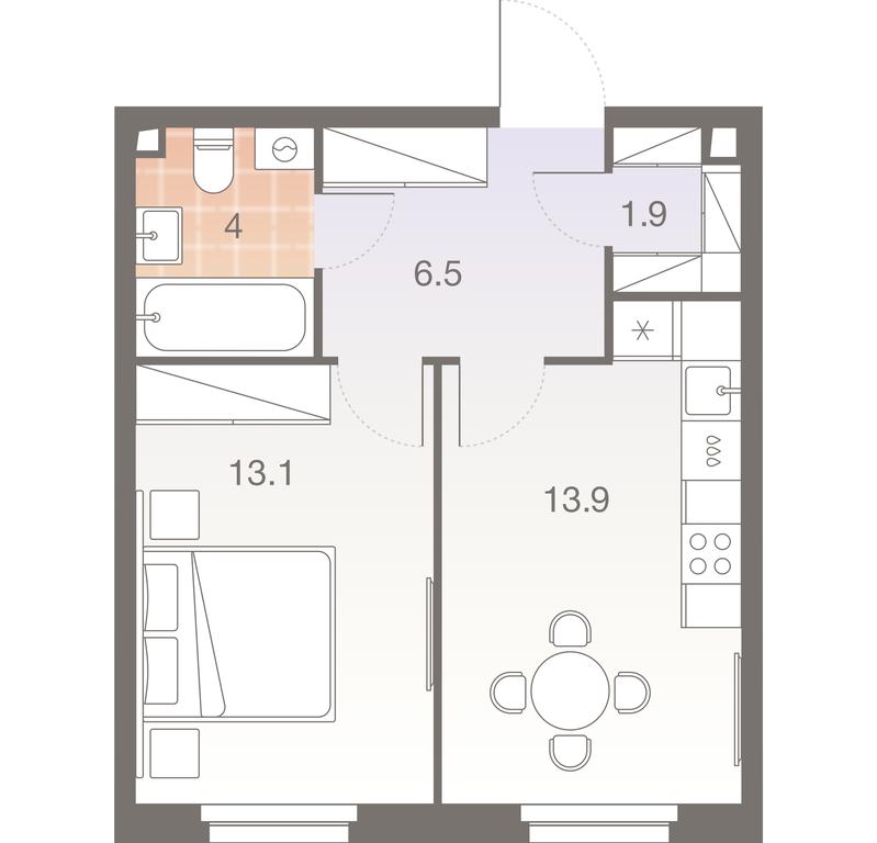 1-BD Apartment Sale, 39.7 sq. m. at Twelve, Elektrolitny Drive, 12Б, Moscow, Russia #1 1-BD Apartment Sale, 39.7 sq. m. at Twelve, Elektrolitny Drive, 12Б, Moscow, Russia #1