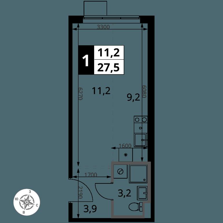 Apartment Sale, 27.5 sq. m. at 1 Yasenevskij, Kvartal № 24, Mosrentgen Settlement, Moscow, Russia #1 Apartment Sale, 27.5 sq. m. at 1 Yasenevskij, Kvartal № 24, Mosrentgen Settlement, Moscow, Russia #1