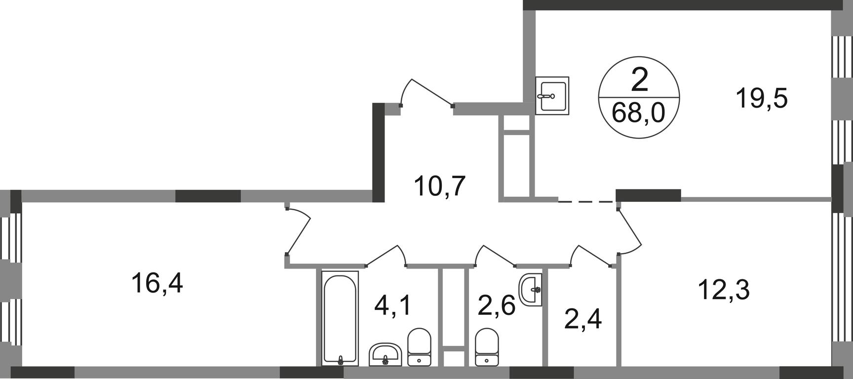 2-BD Apartment Sale, 68 sq. m. at Peredelkino Blizhnee, Korneya Chukovskogo Street, 1, Vnukovskoye Settlement, Moscow, Russia #1 2-BD Apartment Sale, 68 sq. m. at Peredelkino Blizhnee, Korneya Chukovskogo Street, 1, Vnukovskoye Settlement, Moscow, Russia #1