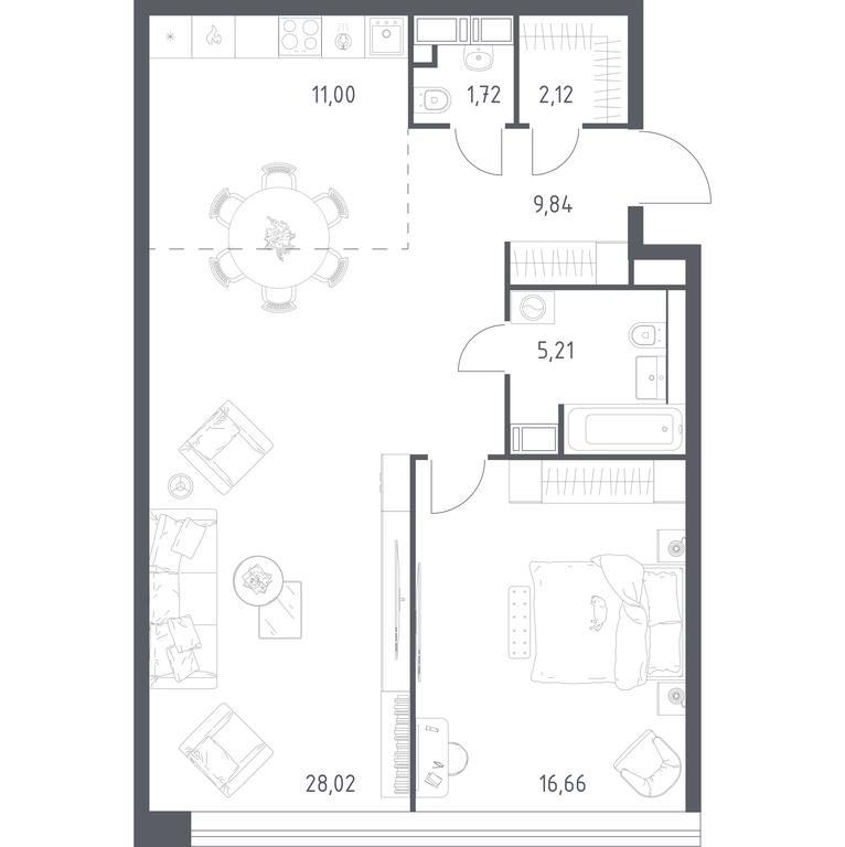 Apartment Sale, 74.57 sq. m. at MirrorZdanie, Oktyabrskaya Street, 98, Moscow, Russia #1 Apartment Sale, 74.57 sq. m. at MirrorZdanie, Oktyabrskaya Street, 98, Moscow, Russia #1