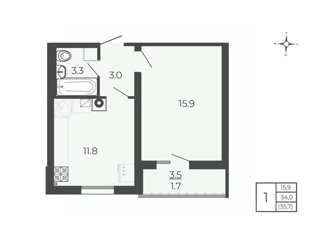 Apartment Sale, 35.7平方米 at Novy Blagodar, 2-y Shakhovskoy proyezd, Volokolamsk, Moscow Region, Russia #1 Apartment Sale, 35.7平方米 at Novy Blagodar, 2-y Shakhovskoy proyezd, Volokolamsk, Moscow Region, Russia #1