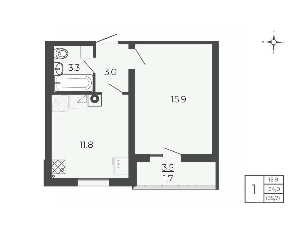 Apartment Sale, 35.7平方米 at Novy Blagodar, 2-y Shakhovskoy proyezd, Volokolamsk, Moscow Region, Russia #1 Apartment Sale, 35.7平方米 at Novy Blagodar, 2-y Shakhovskoy proyezd, Volokolamsk, Moscow Region, Russia #1
