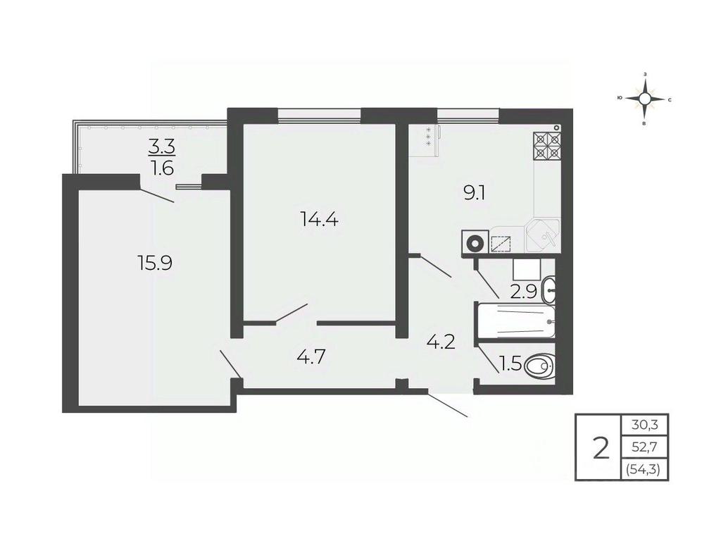 1-BD Apartment Sale, 54.3平方米 at Novy Blagodar, 2-y Shakhovskoy proyezd, Volokolamsk, Moscow Region, Russia #1 1-BD Apartment Sale, 54.3平方米 at Novy Blagodar, 2-y Shakhovskoy proyezd, Volokolamsk, Moscow Region, Russia #1