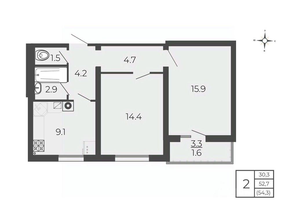 1-BD Apartment Sale, 54.3 sq. m. at Novy Blagodar, 2-y Shakhovskoy proyezd, Volokolamsk, Moscow Region, Russia #1 1-BD Apartment Sale, 54.3 sq. m. at Novy Blagodar, 2-y Shakhovskoy proyezd, Volokolamsk, Moscow Region, Russia #1