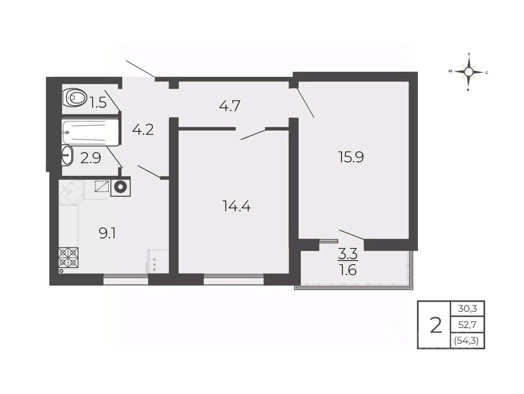 1-BD Apartment Sale, 54.3 sq. m. at Novy Blagodar, 2-y Shakhovskoy proyezd, Volokolamsk, Moscow Region, Russia #1 1-BD Apartment Sale, 54.3 sq. m. at Novy Blagodar, 2-y Shakhovskoy proyezd, Volokolamsk, Moscow Region, Russia #1