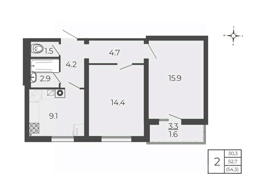 1-BD Apartment Sale, 54.3 sq. m. at Novy Blagodar, 2-y Shakhovskoy proyezd, Volokolamsk, Moscow Region, Russia #1 1-BD Apartment Sale, 54.3 sq. m. at Novy Blagodar, 2-y Shakhovskoy proyezd, Volokolamsk, Moscow Region, Russia #1